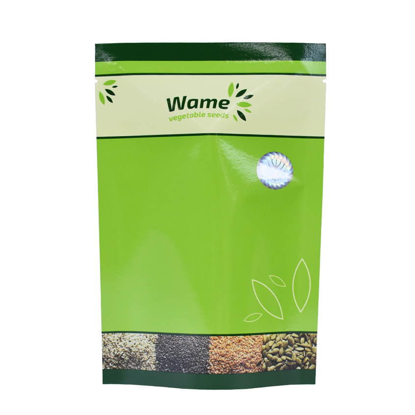 Heat Seal Recycling Moisture-Proof Flat Pouch Bags for 100pcs of seed