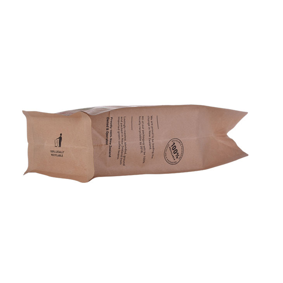 Retail Kraft Paper Poly Gusseted Personalized Plastic Bag Supplier Heat Sealer For Food