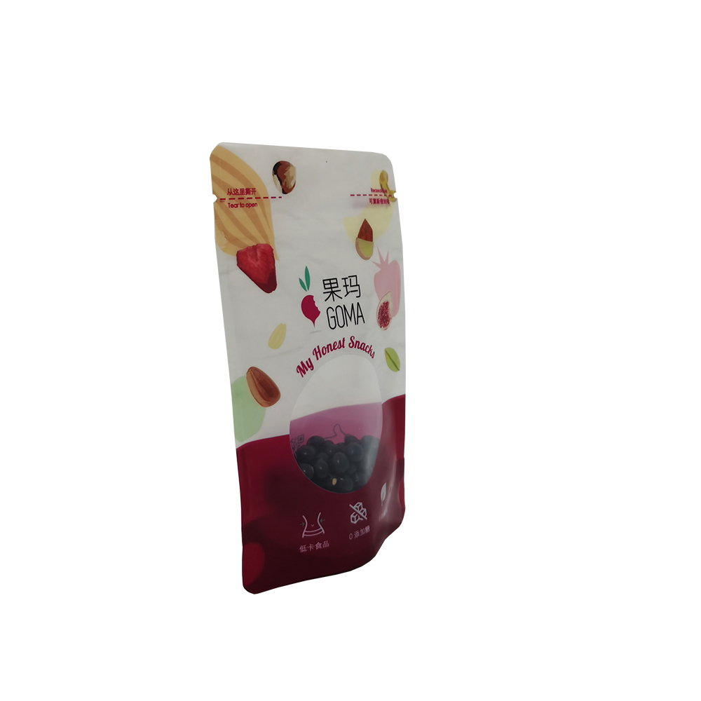China Nuts Packaging Manufacture 100% Recyclable Stand Up Pouch with Clear Window
