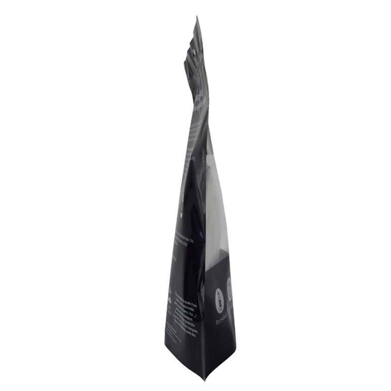 Recyclable Matte Black Perforated Plastic Barrier Bags with Printed Logo for Clothing