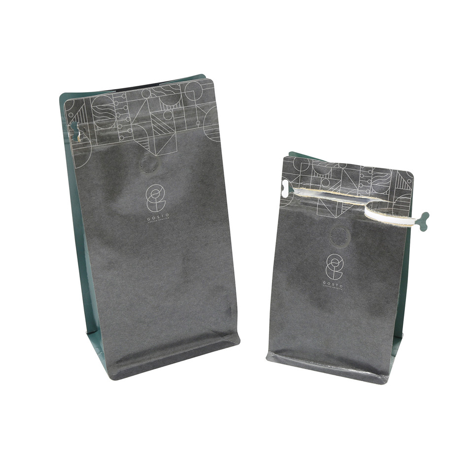 Custom Heat Seal Personalized Logo Laminated Material Compostable 12 Oz Coffee Bags Free Samples