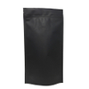 Double Zipper Full Gloss Finish K Bottom Seal Black Coffee Bag with Tear Notch