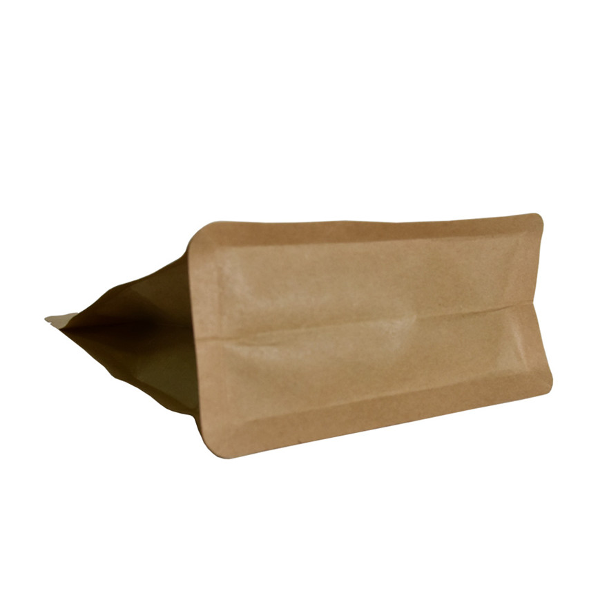 Compostable Resealable Kraft Paper Empty Coffee Tea Bags