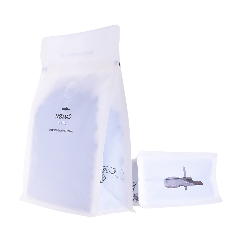 Home Compostable Coffee Packaging Bags with Resealable Zipper and Valve