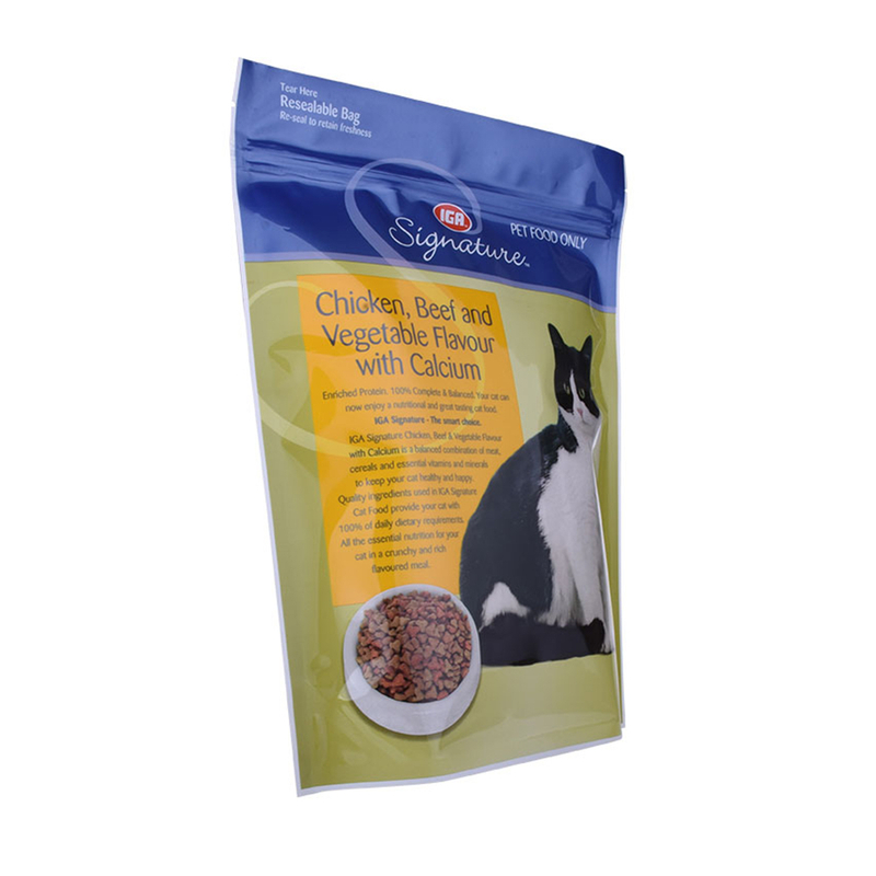 OEM Quad Seal Customs Pouch Pouch Polypropylène Zip Paper Sacs pour emballage alimentaire