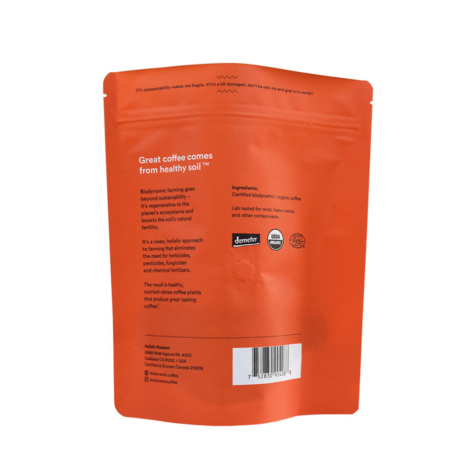 moisture proof UV spot coffee bag heat seal kraft bags
