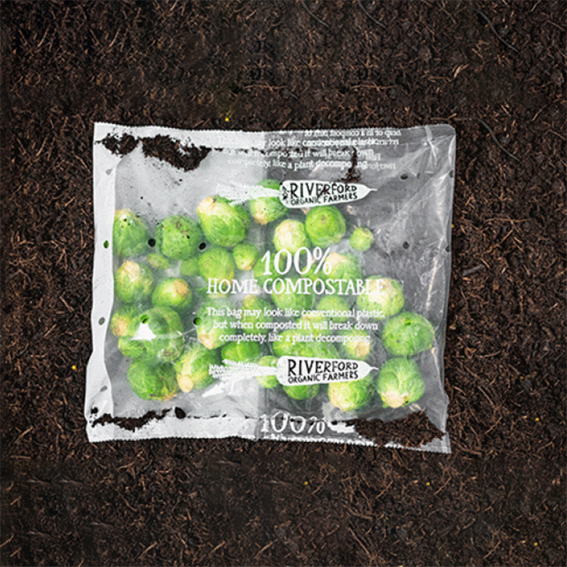 Bolsa de embalagem vegetal biodegradável reutilizável