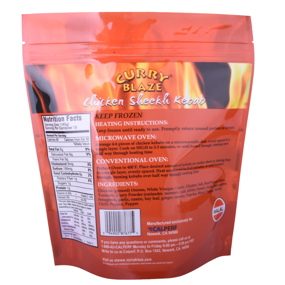 Paquets d'épices rôties ziplock realables