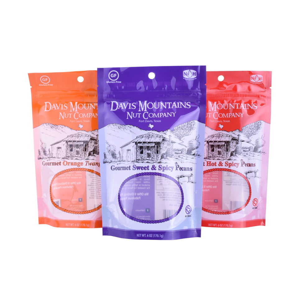 Reusable Full Gloss Finish Dried Fruit Packaging Bags