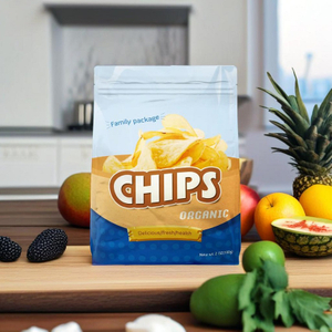 Laminated Gusseted Bottom Custom 8 Oz Biodegradable Chip Bags Wholesale