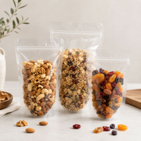 Clear Stand Up Pouches with Zipper Wholesale