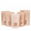 Custom Printing Round Bottom Coffee Bean Biodegradable Packaging Bags Stand up Pouches with Ziplock and Window