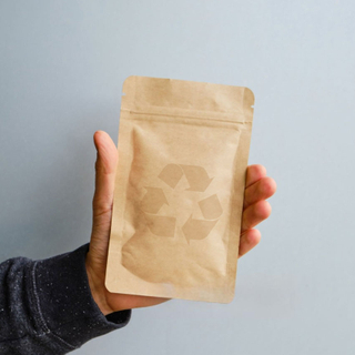 Food Grade Empty Zipper Seal Mini Blank Recycled Brown Paper Bags