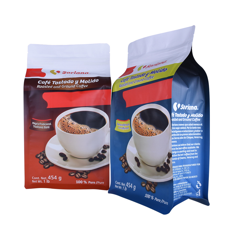 Biodegradable Packaging Flat Bottom Pouch Coffee Bag