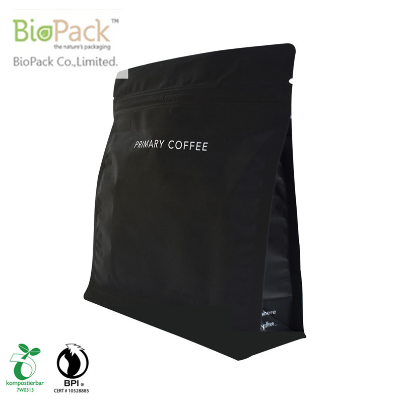 Fully Compostable Custom printed Standing Coffee Bag With Valve from China