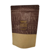 Aluminum Laminated Resealable Zipper Kraft Paper Food Grade Roasted Coffee Bean Packaging Standing Flexible Doypack