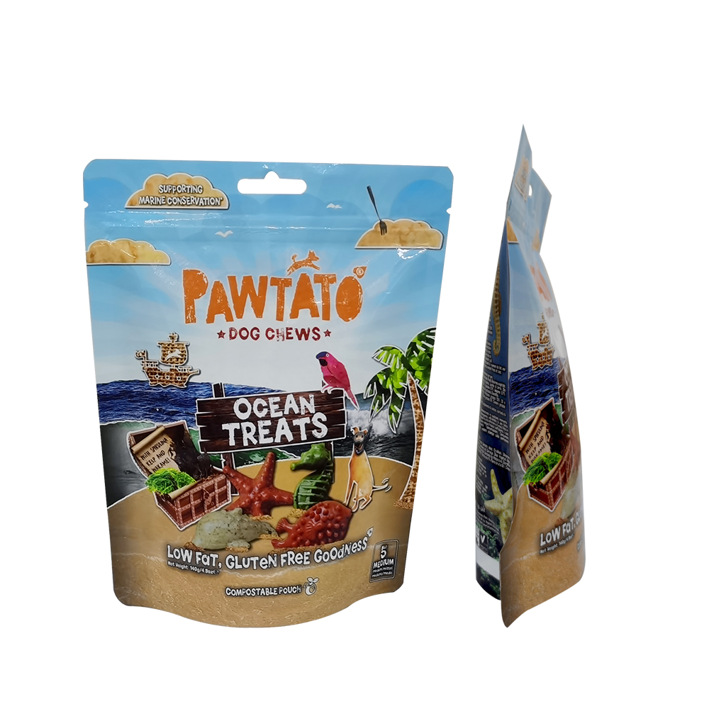 Compostable Biodegradable Dog Treat Food Packaging Pouch Manufacturer China