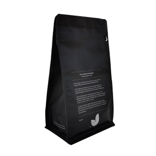 Wholesale Recyclable Plastic Packaging Black Box Flat Bottom Food Bag