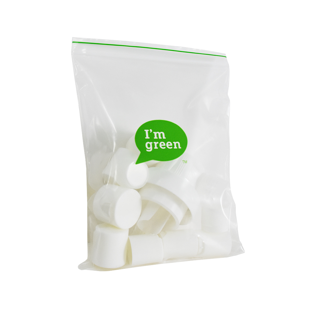 Recyclable Green Sucrose PE Resealable Food Grade Custom Pouch With Zipper
