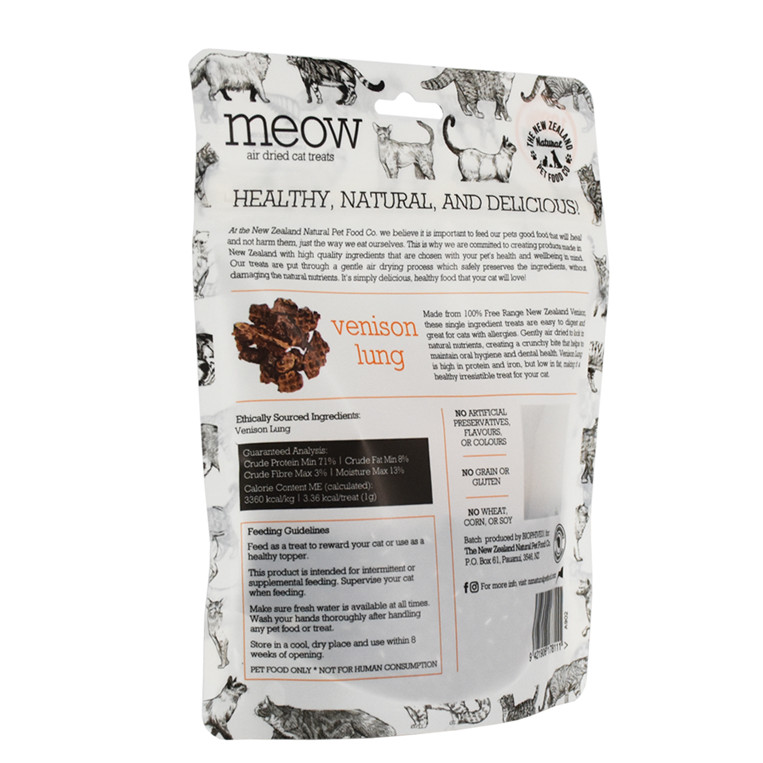 Sealable PLA Corn Starch Petfood Bag With Semi Transparent Window