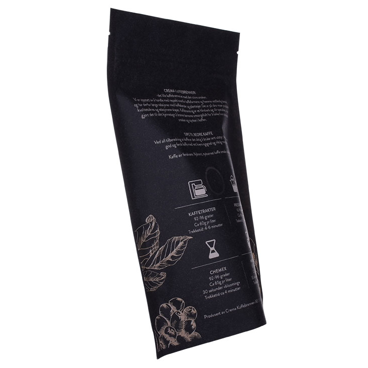 친환경 크래프트 커피 가방 12oz 스탠드 업 파우치