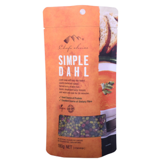 Food Grade Resealable Plastic Spice Flavor Custom Printed Protein Fibre Cooking Food Packaging Doypack