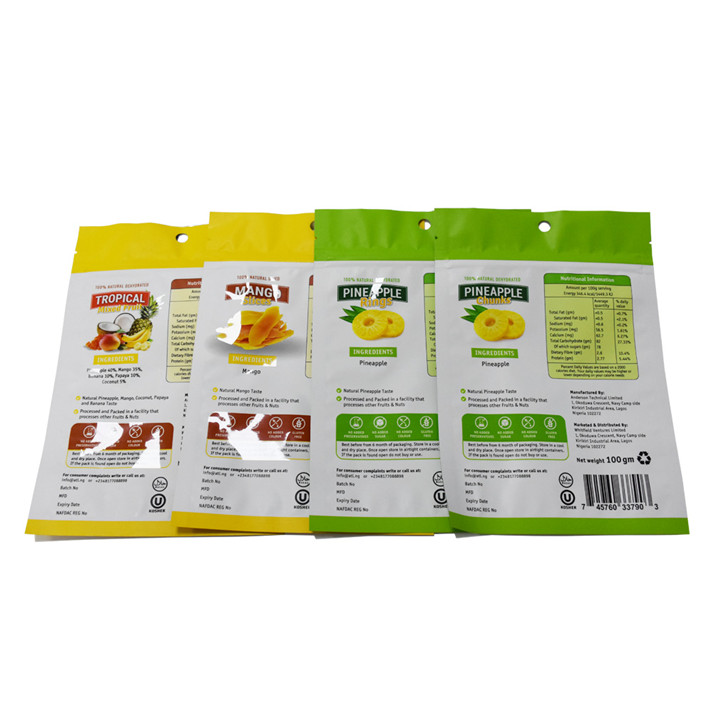 최고의 가격 Resealable 스탠드 업 파우치 대량