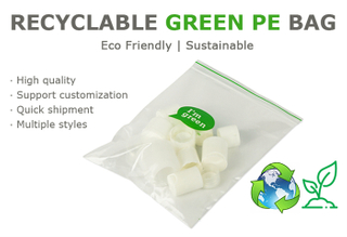 Oem Sustainable Stand Up Large Internal Capacity Green Pe Recyclable Bag