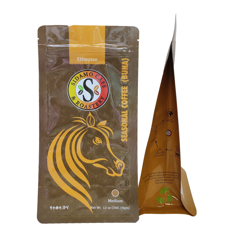 Custom Printed Coffee Pouch Packaging Ziplock Laminated Good Seal Bag