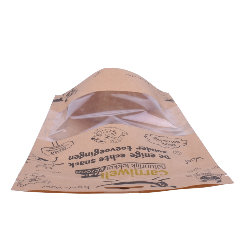 Sustainable PLA Resealable Ziplock Stand Up Pet Treat Bags