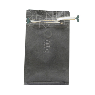 Biodegradable Kraft Paper Heat Sealed Coffee Bean Pouch Pocket Zip