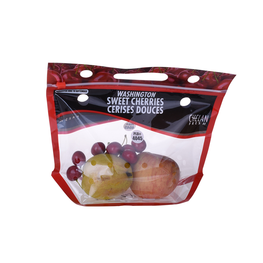 Custom Printed Clear PLA Biodegradable Packaging for Fresh Fruit with Air Hole
