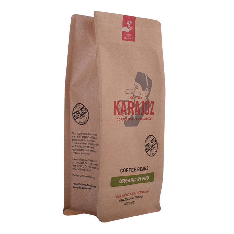 Retail Kraft Paper Poly Gusseted Personalized Plastic Bag Supplier Heat Sealer For Food