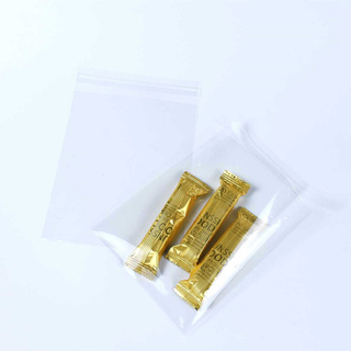 Custom Size Self Adhesive Zip Seal Clear Cellophane Jewelry Bags
