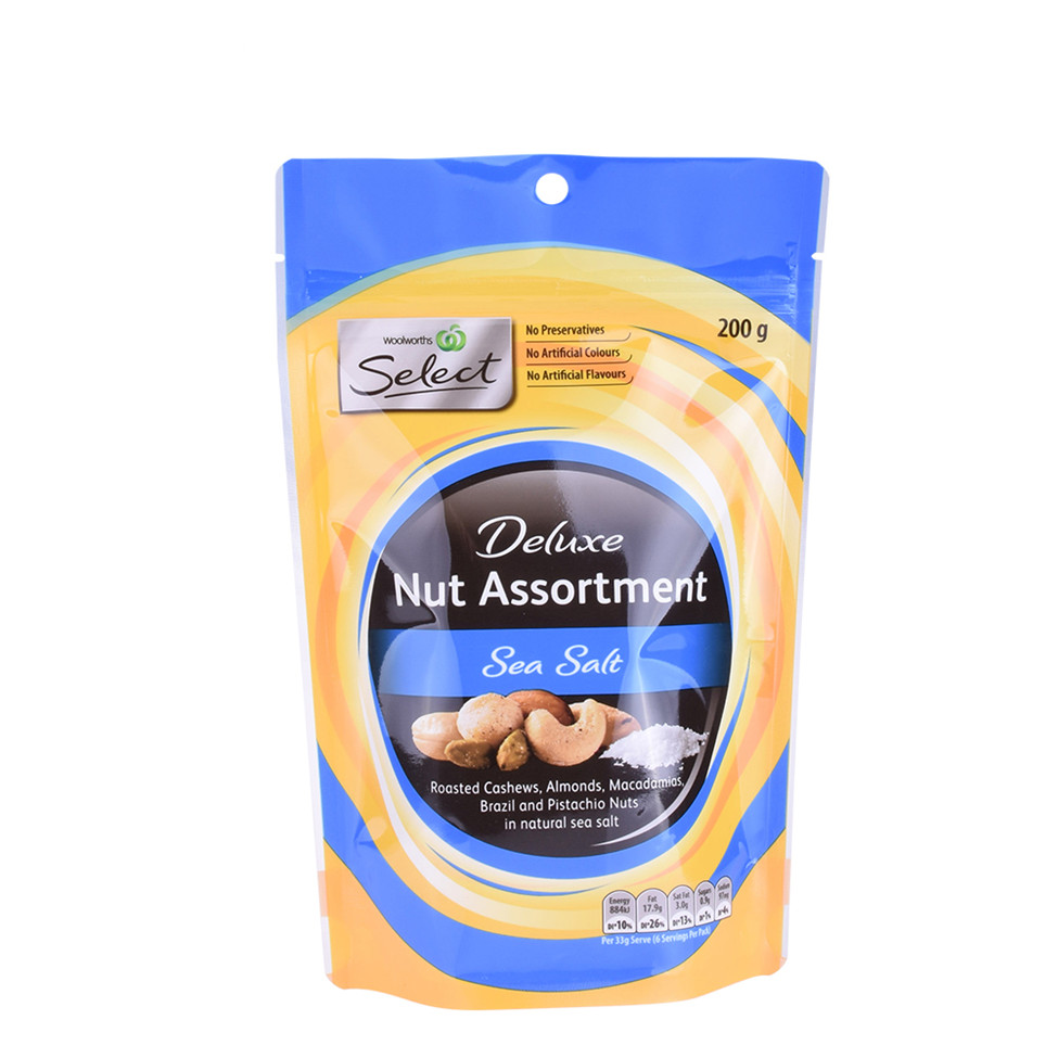 Plastic Zip Lock Ziplock Top Nut Packaging