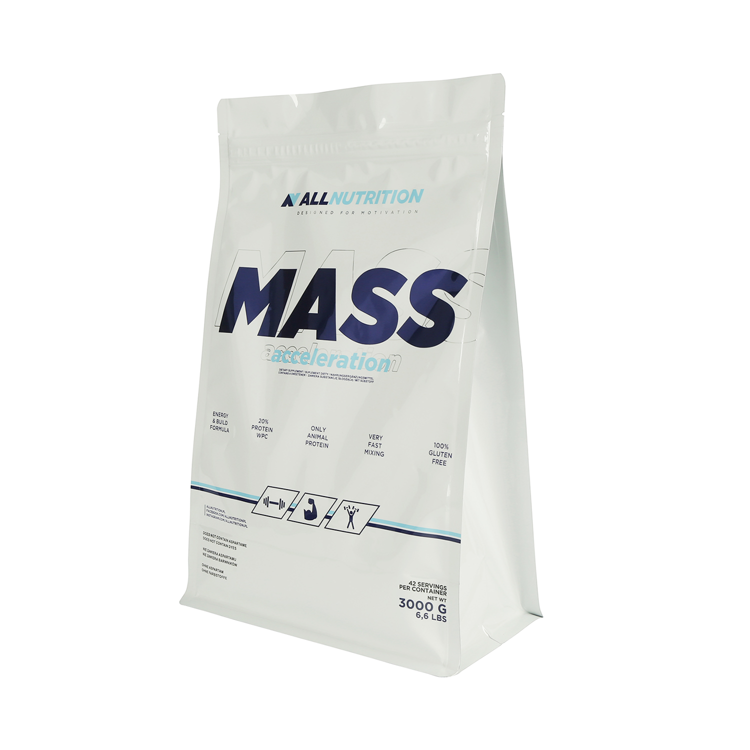 Eco Friendly Biodegradable Food Grade Packaging Bags for MASS Nutrition Powder