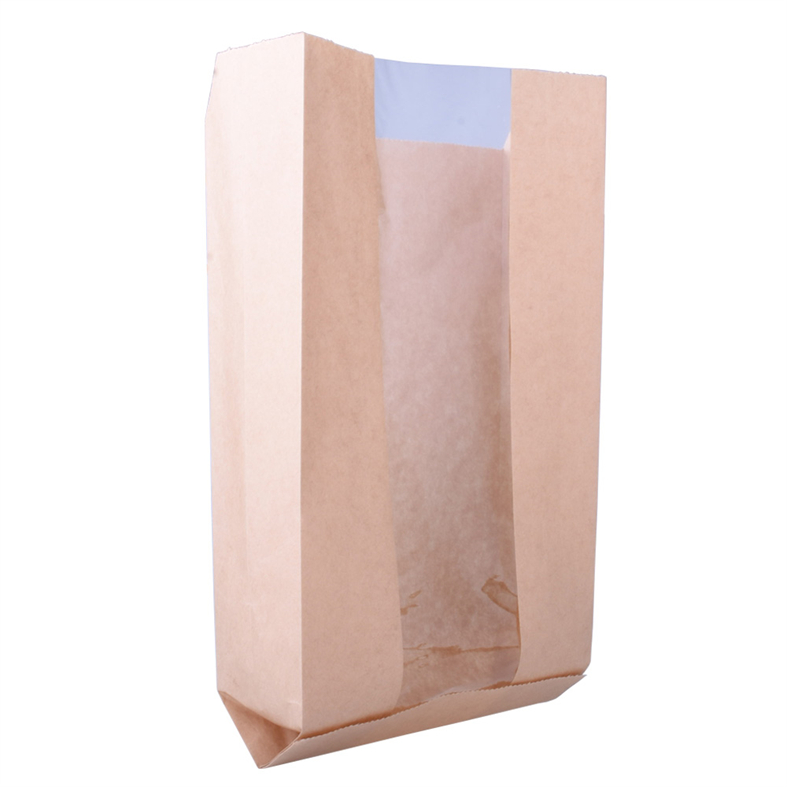 Wholesale Eco Friendly Matte Finishing Kraft Gusset Bags for Bread Flour