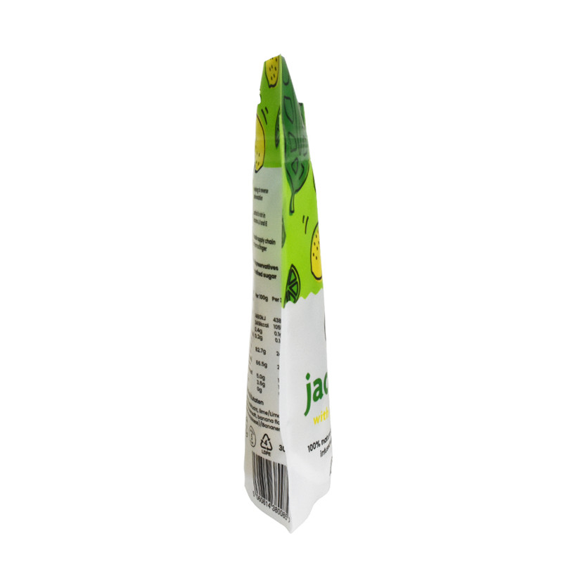 Recycelbare PCR -Materialien Lebensmittel Verpackung für getrocknete Obstsnackbeutel mit wiederverschließbarem Reißverschluss