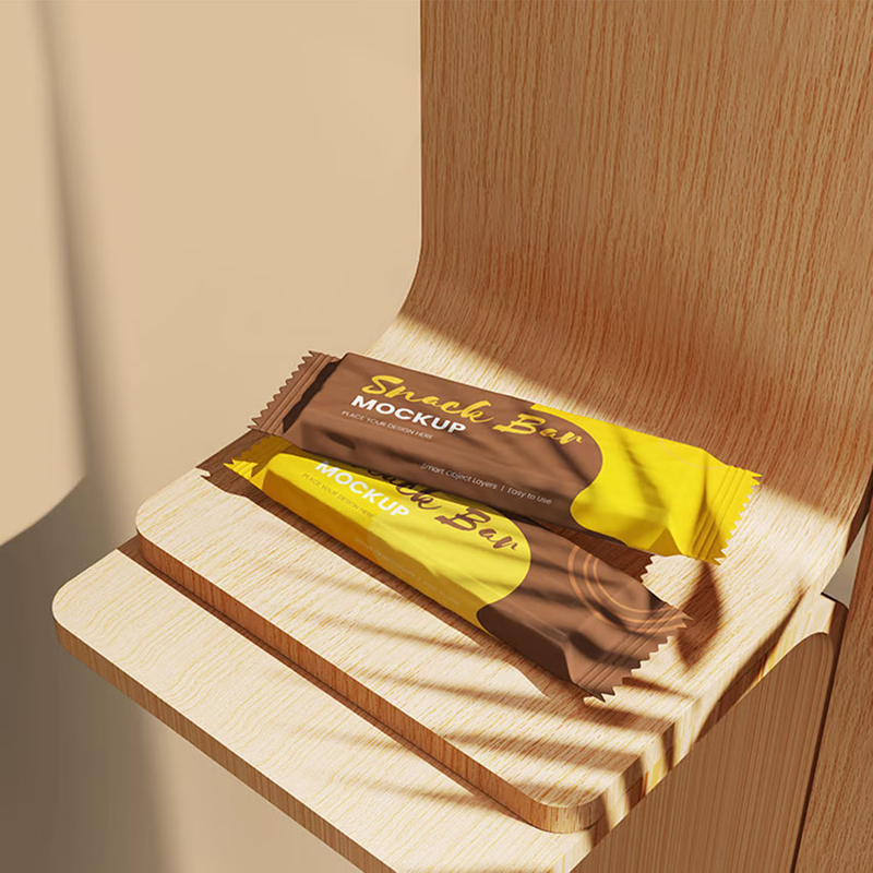 Laminated Roll Stock Film Custom Recyclable Snack Bar Packaging Design