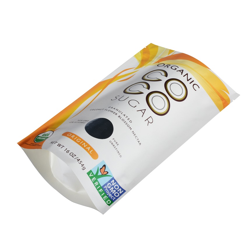 Food Grade Airtight Standing Up 16oz Bio Compostable Bags for Organic Superfoods