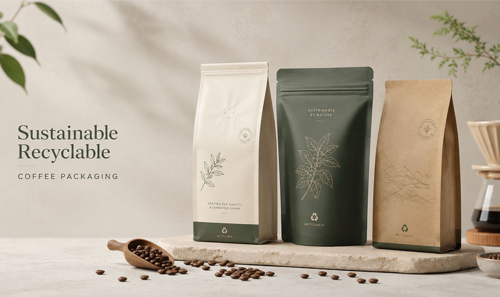 Sustainable recyclable coffee packaging for specialty coffee brands