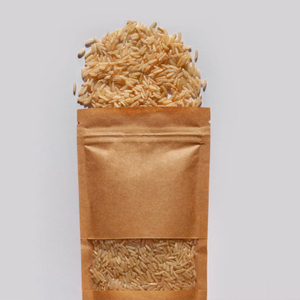 Cheap Natural Recyclable Kraft Paper Cereal Edibles Bags with Ziplock