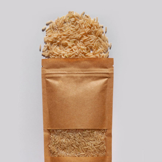 Cheap Natural Recyclable Kraft Paper Cereal Edibles Bags with Ziplock