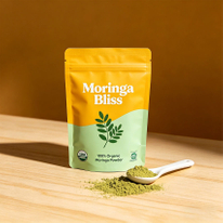 Organic Moringa Powder Pouch Packaging