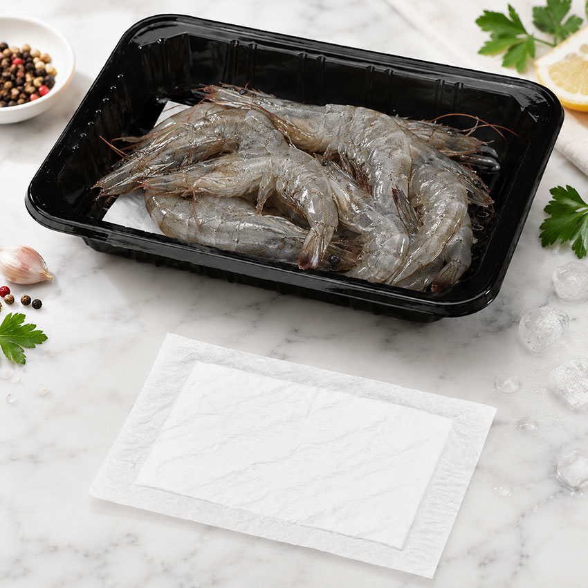 Compostable Odour Absorbent Pads for Seafood