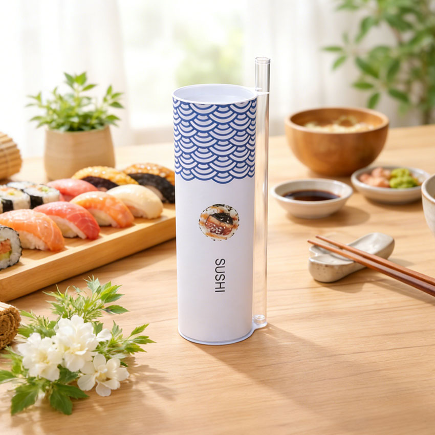 Push-pop Cylinder Biodegradable Sushi Container Wholesale