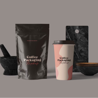 Conception personnalisée zip top stand up mate noire de café d'emballage de café noir