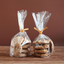 Compostable Gusseted Clear Cello Bags for Cookies