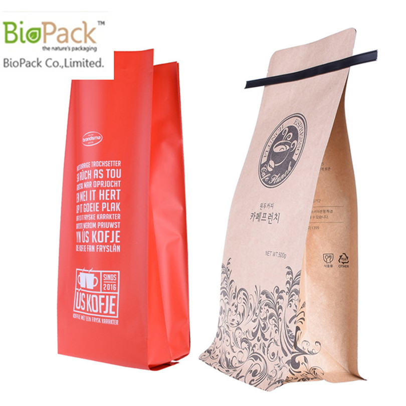 High quality Stand up 12 oz Biodegradable coffee bag with BPI certificate Factory From China