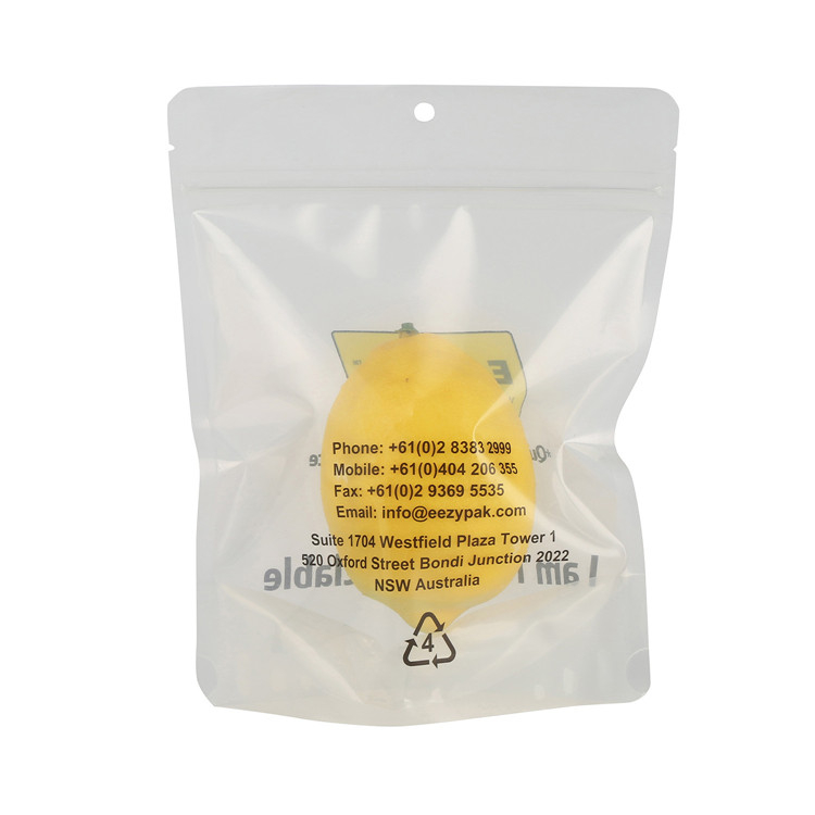 Custom Green PE Food Grade Packaging Recyclable Reusable Bag Visible Transparent Sachet